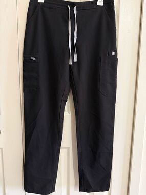 Figs Black Women's Drawstring Cargo Scrub Pants